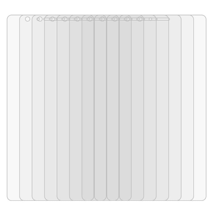Clear tempered glass screen protectors stacked, thin 2.5D curved edge