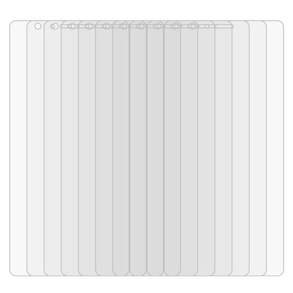 Clear tempered glass screen protectors stacked, thin 2.5D curved edge