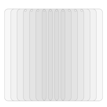 Set of tempered glass screen protectors, clear 9H films stacked