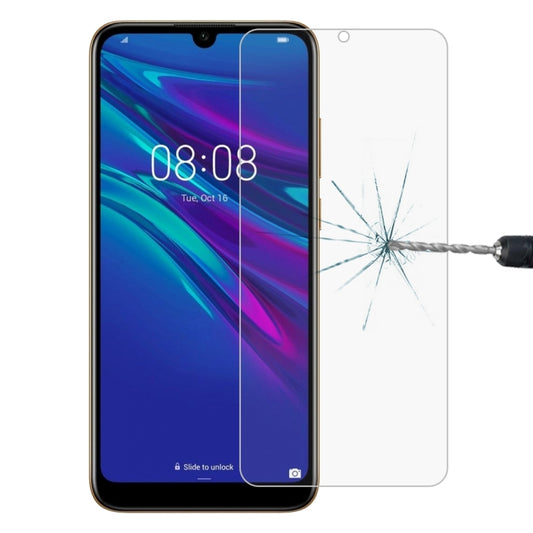 Tempered glass screen protector, fitted on smartphone display with crack protection