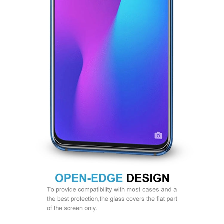 OPPO R17 tempered glass screen protector with open-edge design for flat screen area