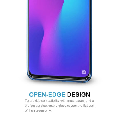 OPPO R17 tempered glass screen protector with open-edge design for flat screen area