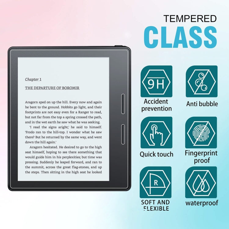 Tempered glass screen protector film for Kindle Oasis 2019, 9H hardness protection
