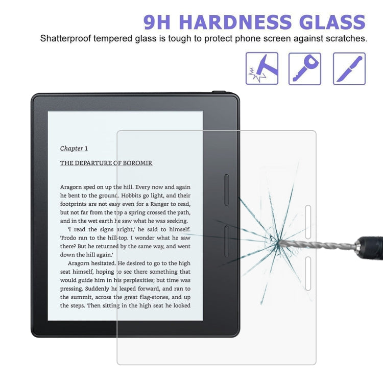 Tempered glass screen protector for Kindle Oasis 2019 with shatterproof 9H protection