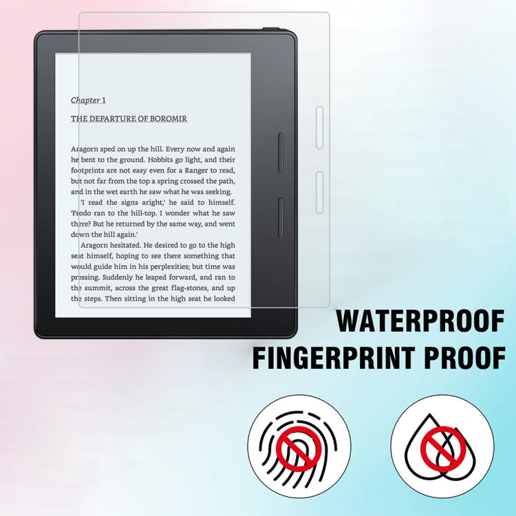 Tempered glass screen protector for Kindle Oasis 2019 with waterproof, fingerprint-proof