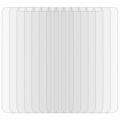Clear 2.5D tempered glass screen protectors, stacked 50-pack