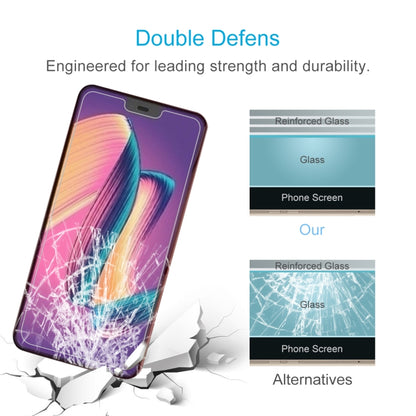 Tempered glass screen protector with reinforced glass layered construction