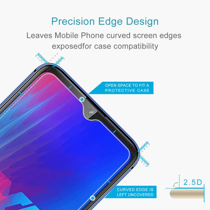Tempered glass screen protector for curved phone screen with open-edge design