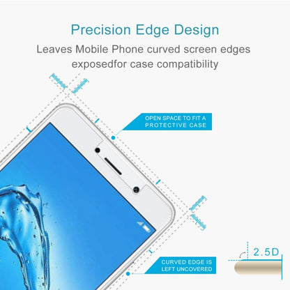 Curved 2.5D tempered glass screen protector for Huawei Y7, open-edge design