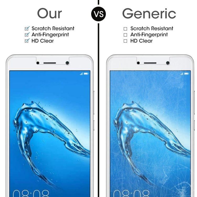 Tempered glass screen protector for Huawei Y7, HD clear, scratch resistant