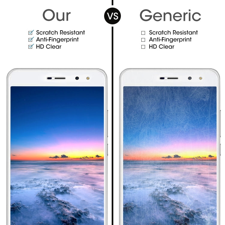 Tempered glass screen protector with HD-clear, scratch-resistant finish