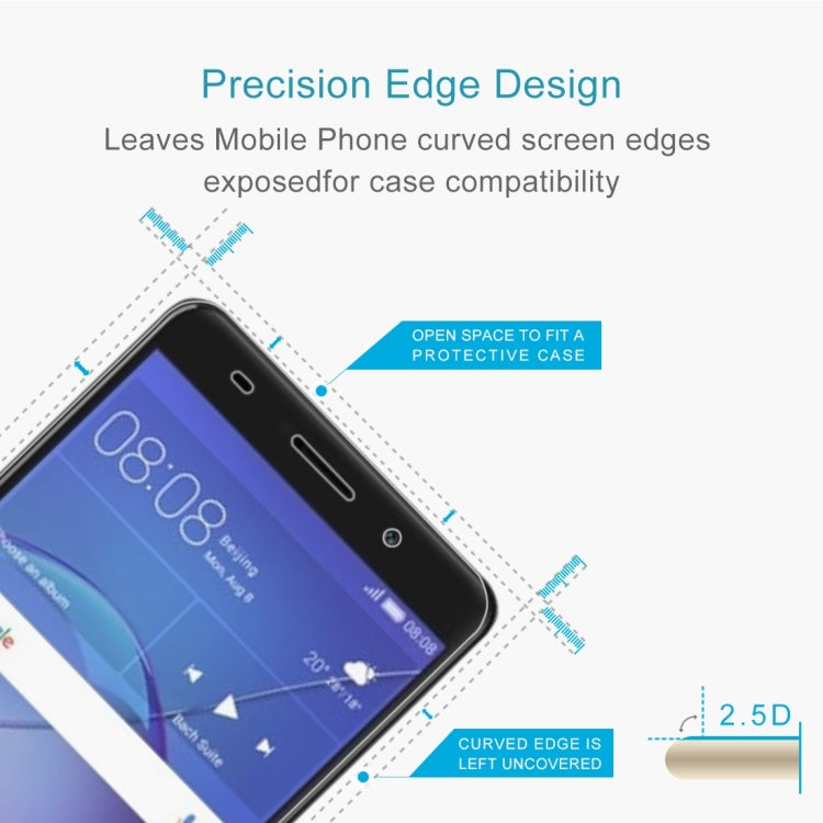 Tempered glass screen protector with 2.5D curved edge and open-fit edge design