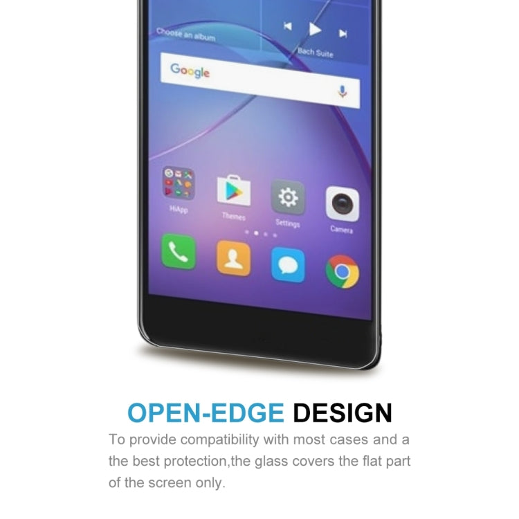 Tempered glass screen protector with open-edge design covering only the flat screen