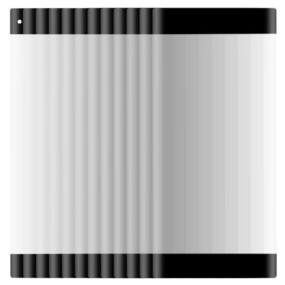 Stack of clear tempered glass screen protector sheets with black backing tabs