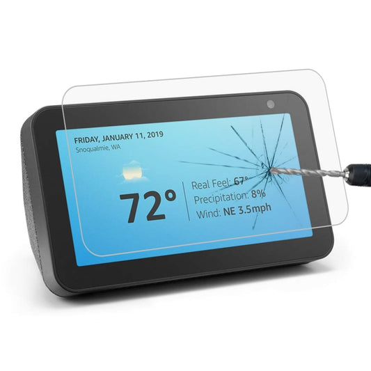 Explosion-proof tempered glass screen protector for Echo Show 5, clear film on display