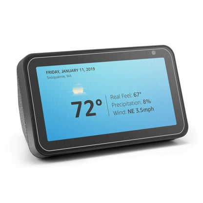 Explosion-proof tempered glass screen protector for Echo Show 5, clear film angled on front