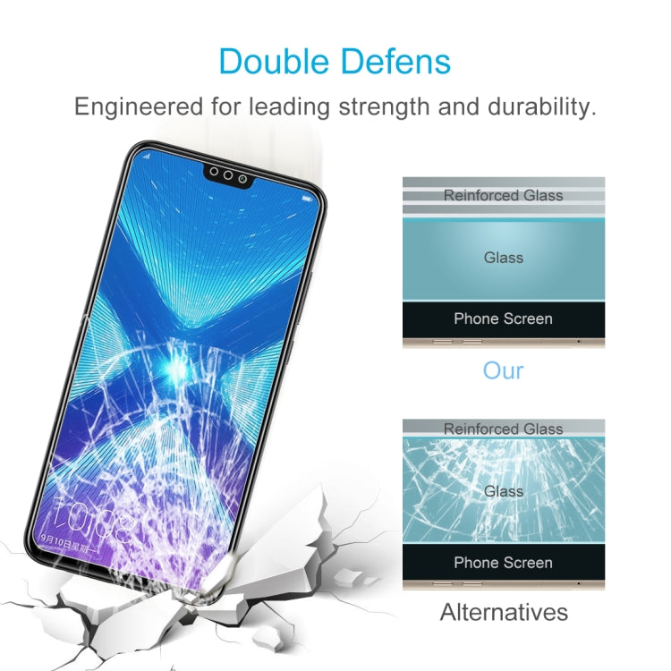 Tempered glass screen protector film with reinforced glass impact protection