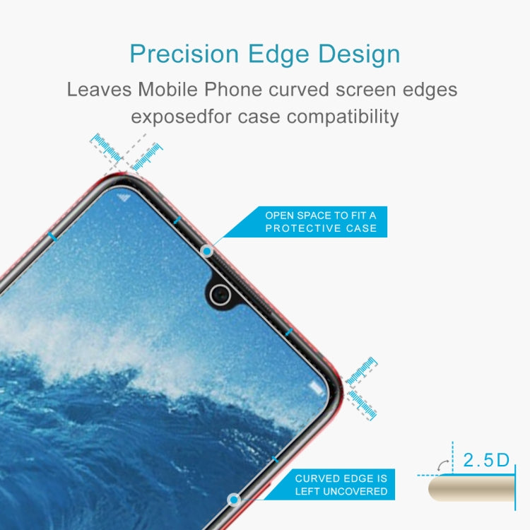 Curved tempered glass screen protector aligned to a phone corner