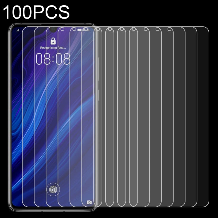 Tempered glass screen protectors, 2.5D curved edge, 100-pack for Huawei P30