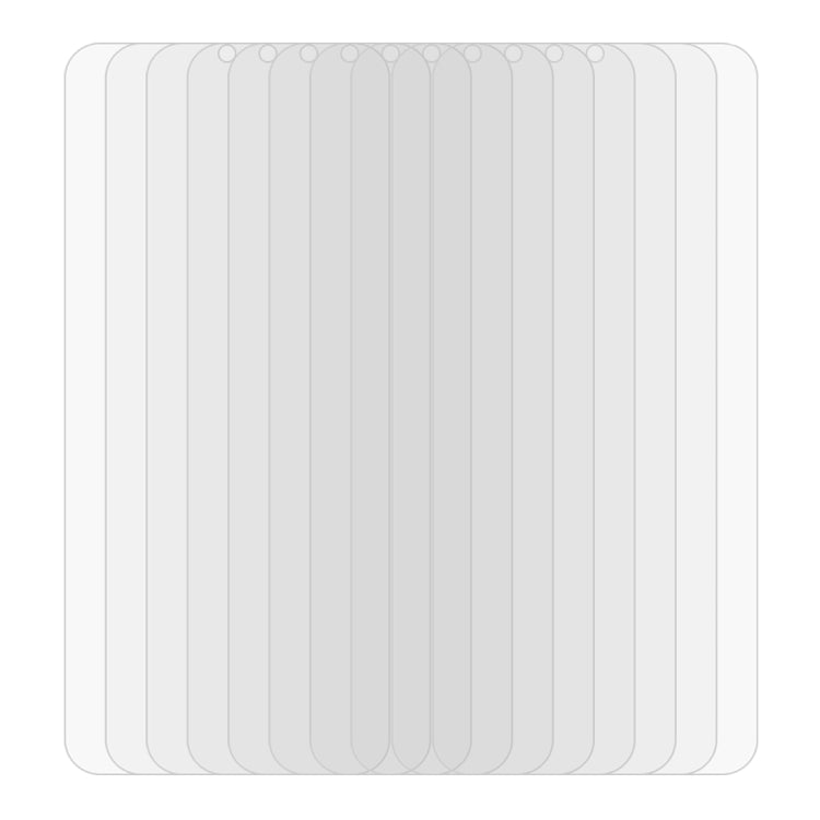 Set of clear tempered glass screen protectors with rounded 2.5D edges, 100-pack
