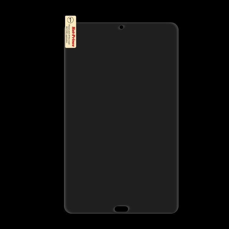 Tempered glass screen protector covering the tablet screen area