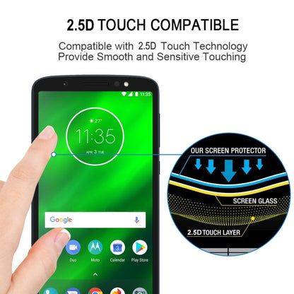 2.5D curved tempered glass screen protector for smooth touch on Motorola Moto E5 Plus