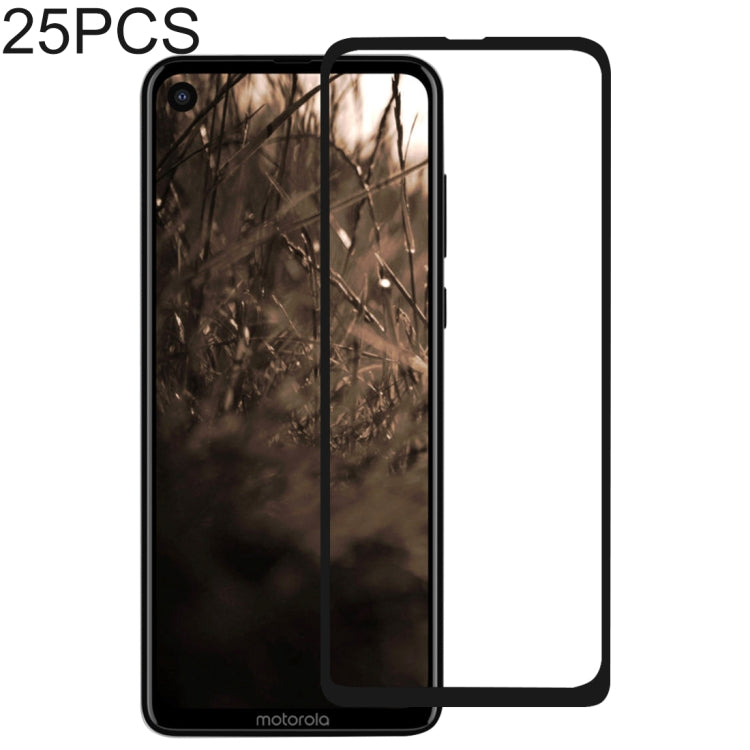 25-pack full cover tempered glass screen protector for Motorola Moto P40