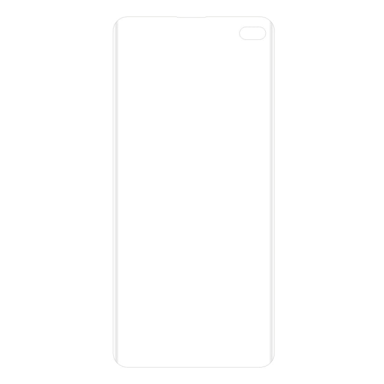 Curved HD PET screen protector film with rounded edges and small top cutout
