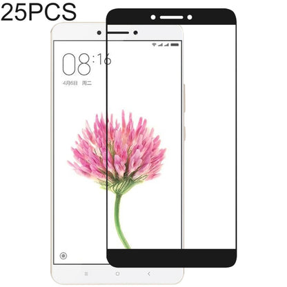 Full-cover tempered glass screen protector on Xiaomi Mi Max phone display