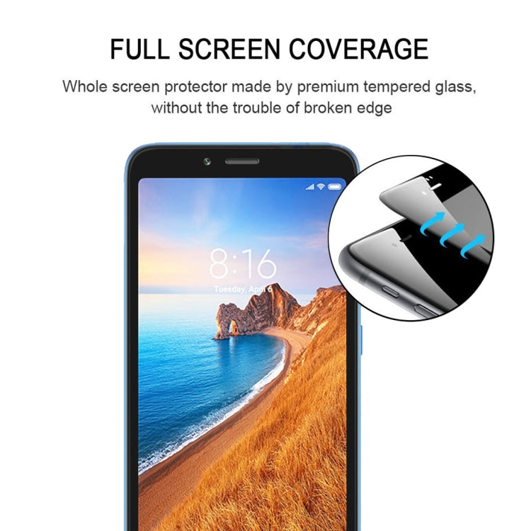 Full-screen tempered glass protector film with close-up installation detail
