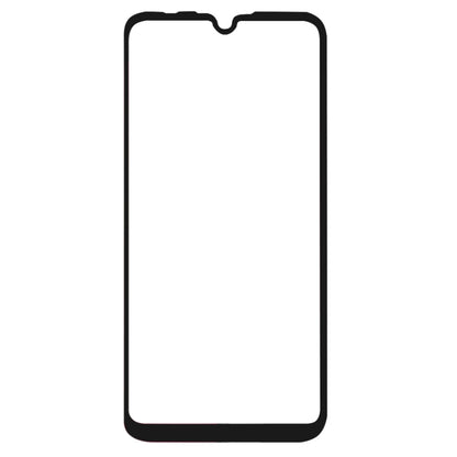 Tempered glass screen protector sheet with black border, full front coverage