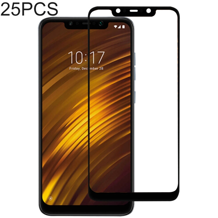 Full-cover tempered glass screen protector applied on phone display