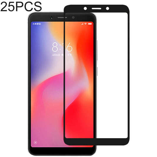 Full-cover tempered glass screen protector for Xiaomi Redmi 6/6A, black frame