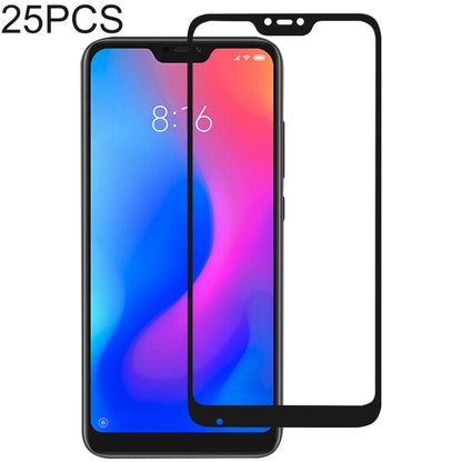 Full-cover tempered glass screen protector overlay for a smartphone display