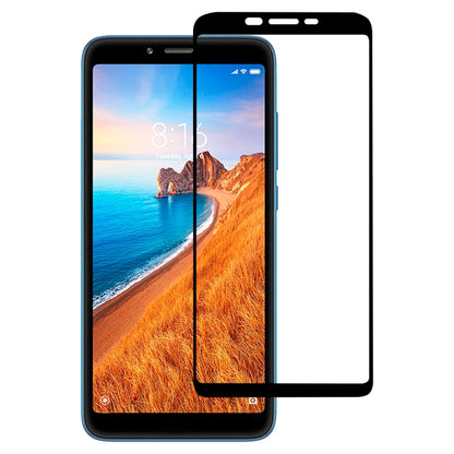 Full-screen tempered glass screen protector for Xiaomi Redmi 7A, black edge frame