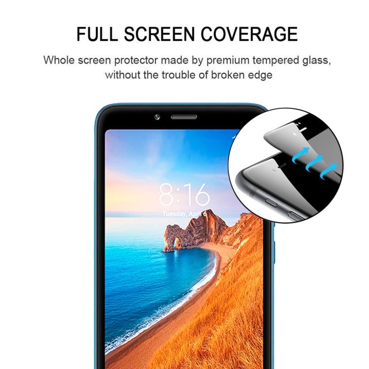 Full-screen tempered glass screen protector with rounded edge profile, black bezel