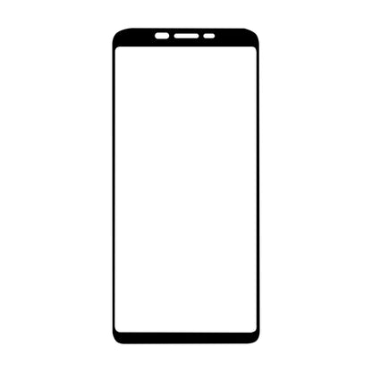 Full cover tempered glass screen protector, clear panel with black border for phone display