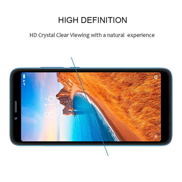 Full screen coverage tempered glass protector, clear fit with cutouts for phone speaker