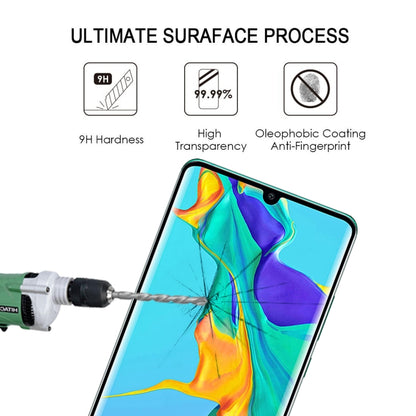 Curved edge tempered glass screen protector for Huawei P30 Pro, phone-ready curved fit