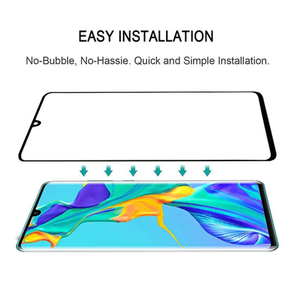 Curved edge tempered glass screen protector for Huawei P30 Pro, easy-install placement