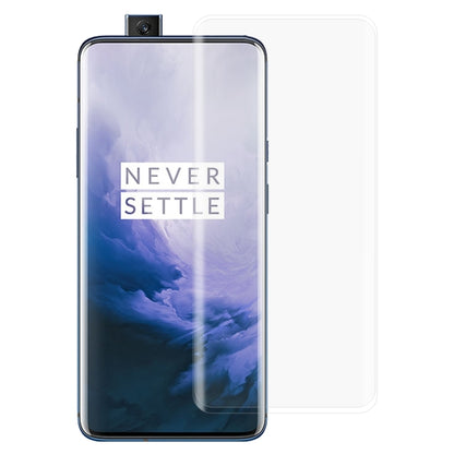 Tempered glass screen protector over phone display with 3D curved edge, full coverage