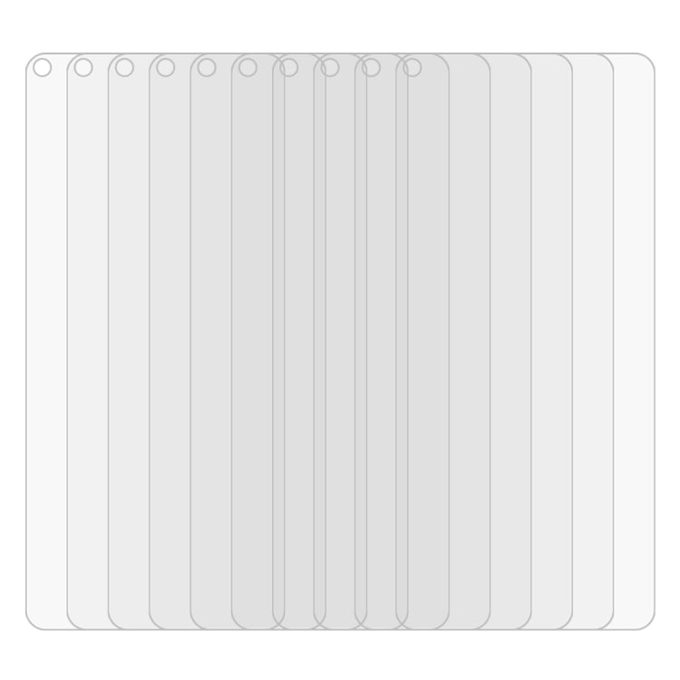 10-pack tempered glass screen protectors, clear 2.5D curved edge sheets