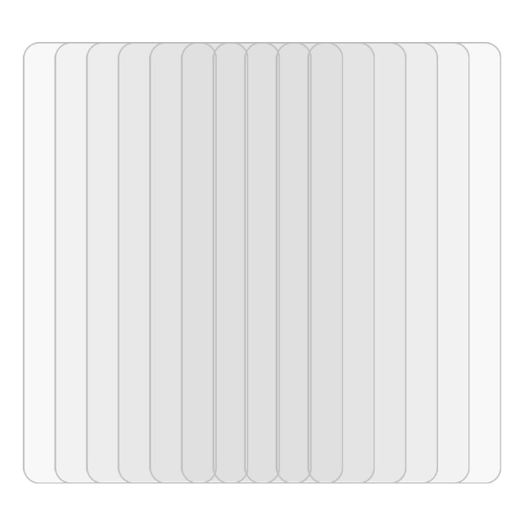 Tempered glass screen protector films, 10-pack, clear protective sheets set