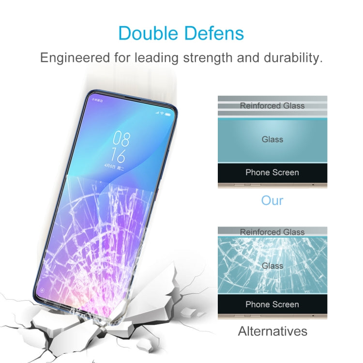 Tempered glass screen protector with reinforced impact protection shown on phone