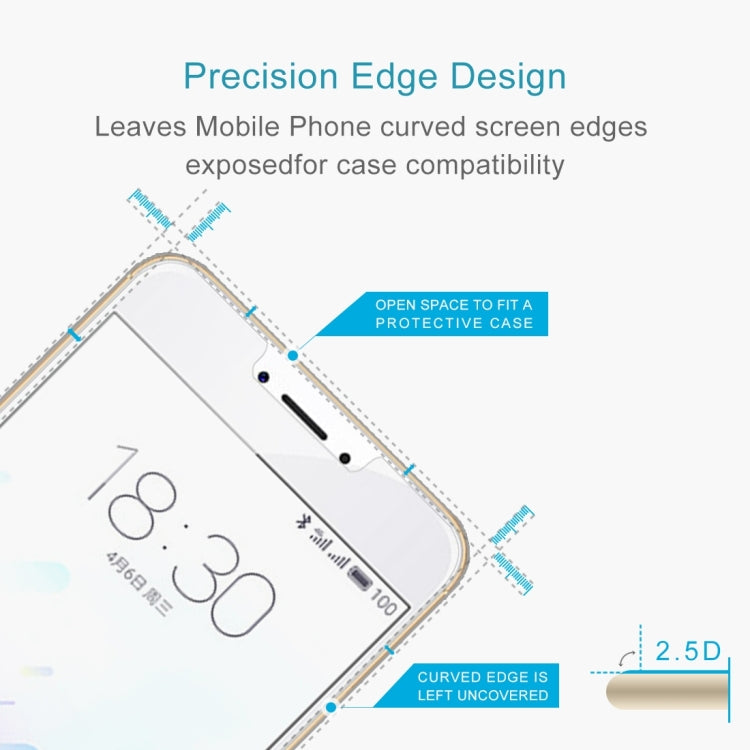 2.5D curved tempered glass screen protector film with open-edge cutout