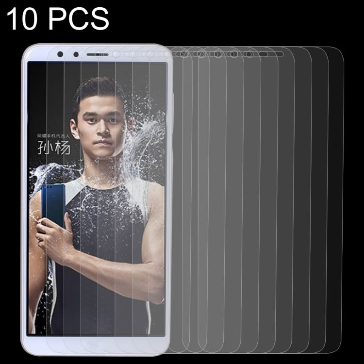 Tempered glass screen protector set, 10-pack for Honor Play 7X, clear