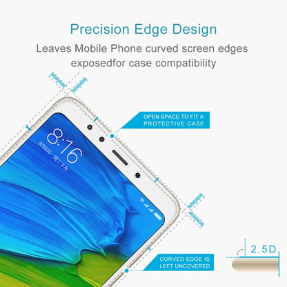 Tempered glass screen protector with 2.5D curved edges for Redmi 5