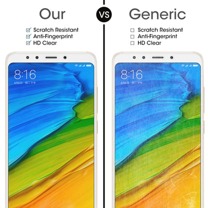 Tempered glass screen protector for Redmi 5, phone front protection comparison