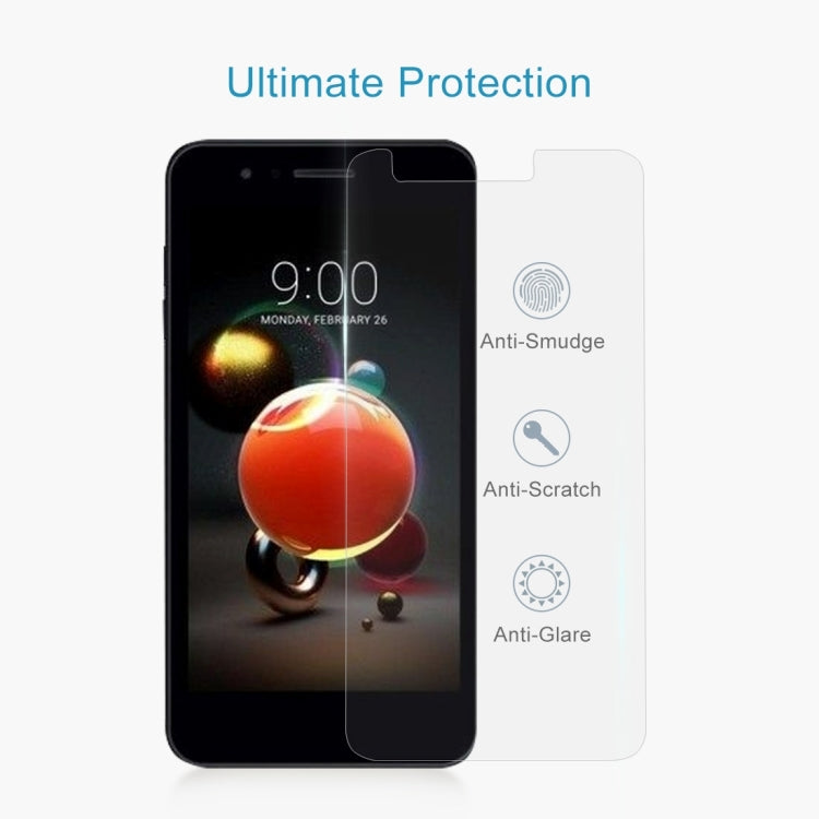 LG K8 2018 tempered glass screen protector with anti-smudge, anti-scratch, anti-glare