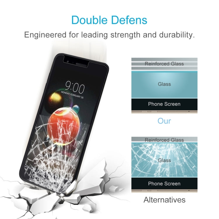 2.5D tempered glass screen protector for LG K8 2018, reinforced for durability